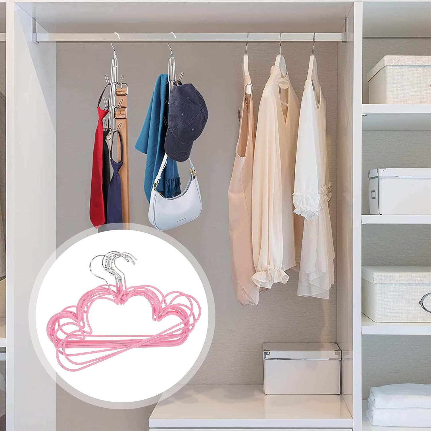 10pcs Pink Cloud Shaped Coat Hangers with Sturdy Structure and Nonslip Surface, Heavy Duty Iron Plastic Clothes Hangers for Space Saving and Organized Closet Storage