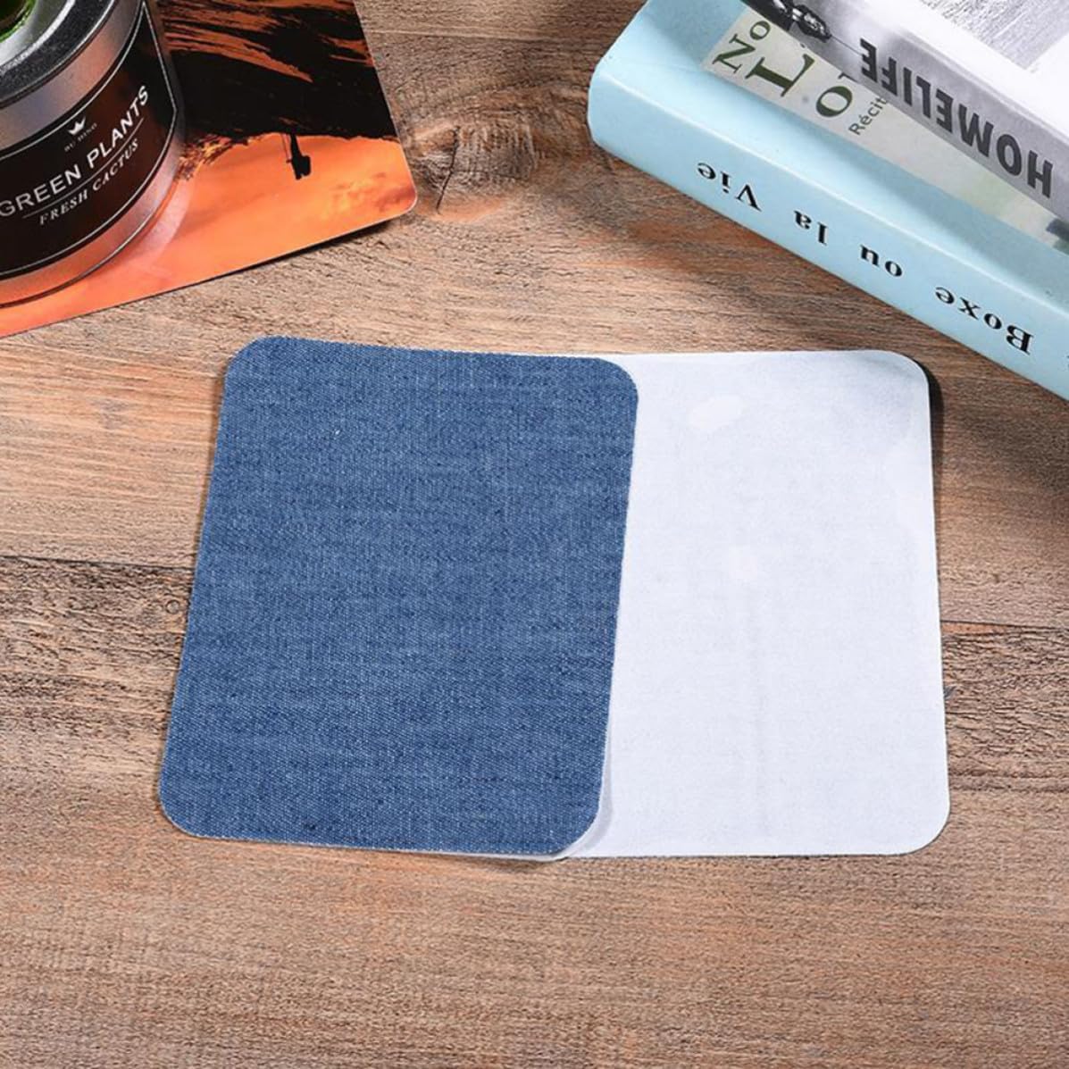 12pcs Rectangular Jean Patch for Clothing Iron on Decorative Repair image 4