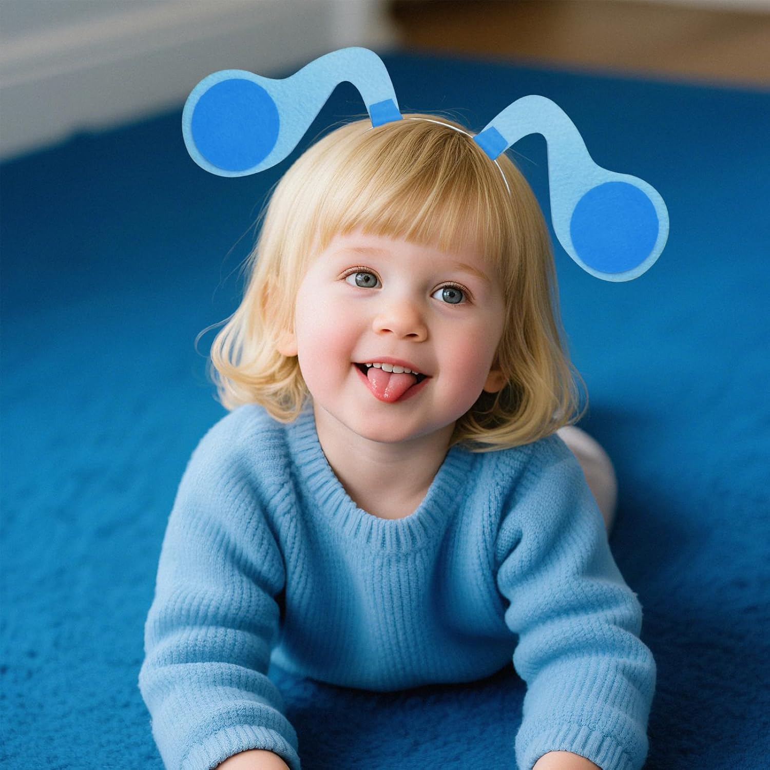 Blue Dog Ears Headband Costume Animal Cosplay for Halloween Dress Up - Image 5