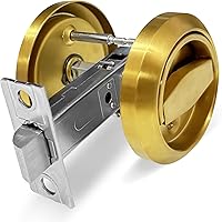 Vista 12 de Cerradura de puerta redonda empotrada, manija de puerta empotrada oculta de acero inoxidable 304, perilla de puerta de perfil bajo para puerta