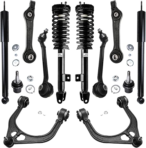 Detroit Axle - RWD - Amortiguadores delanteros traseros de repuesto para 300 Dodge Charger Magnum - Juego de 12 piezas