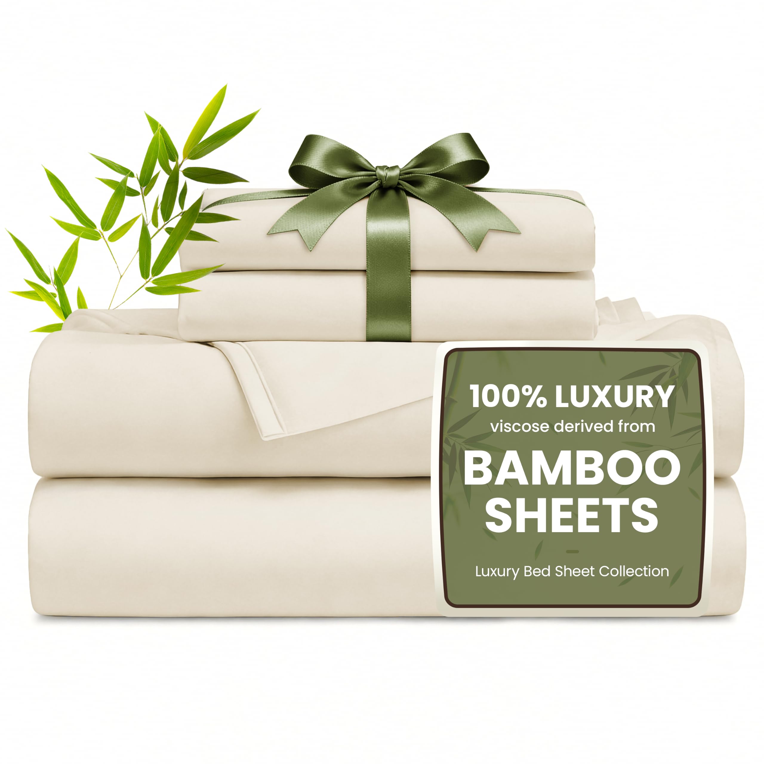 Love's cabin 100% Rayon Derived from Bamboo, King Size Sheet Set, 6 Pieces