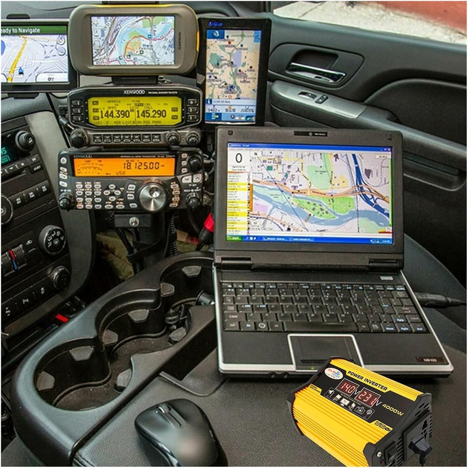 Car Power Inverter 4000W 12V to AC 220/110V Dual USB Fast Charging Transformer Converter Socket Power Adapter Inversor (Color : 110v)