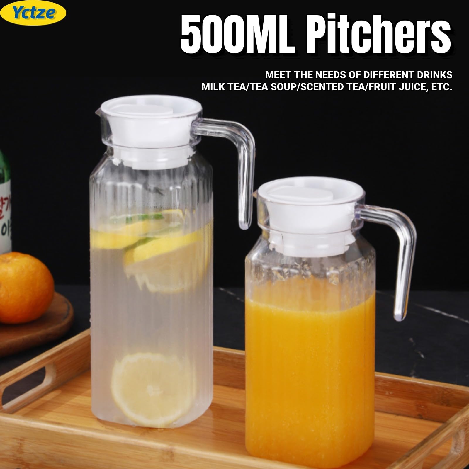 GUE Acrylique Transparent Bouteille à Jus Pichet à Eau Pichet à Jus