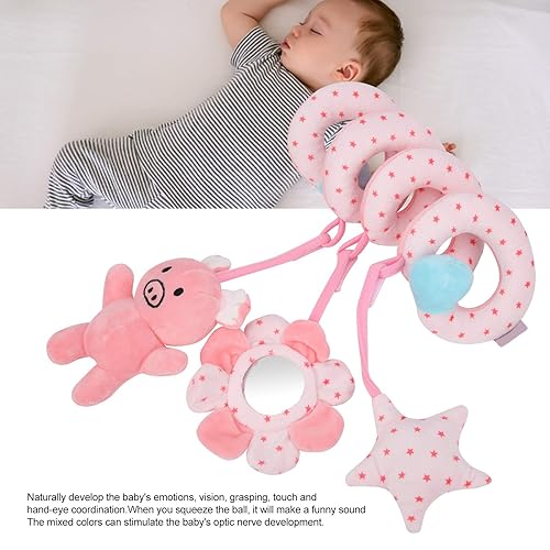 Miniatura 9 de Juguete colgante para cochecito de bebé, lindo animal en espiral, juguetes colgantes de felpa en espiral para bebé, juguetes de peluche en espiral