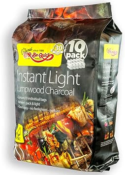 Bar-Be-Quick Instant Light Lumpwood Charcoal, 13.5kg 10 Pack