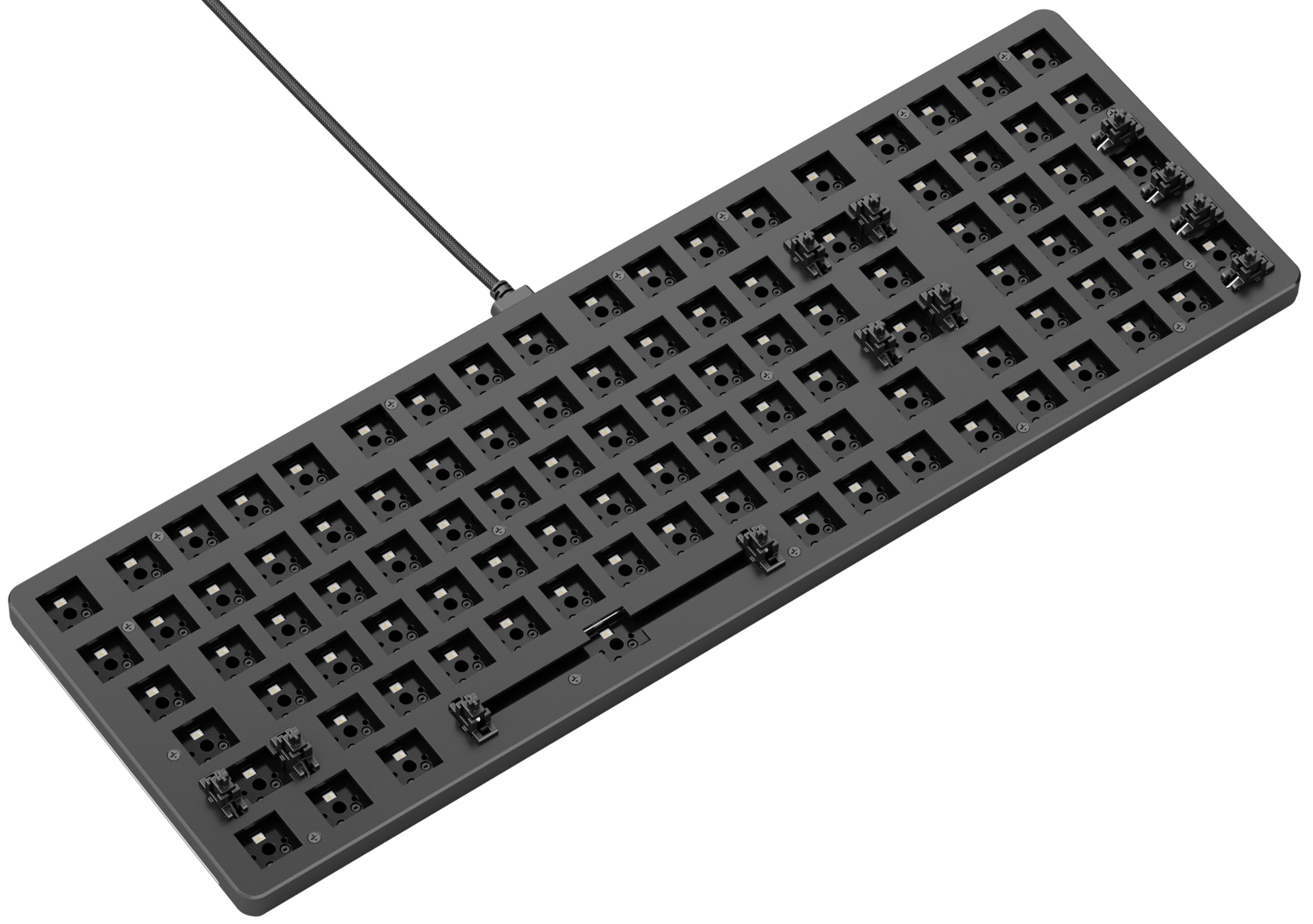 Glorious Gaming GMMK 2 Full Size (96%) Barebones (tylko obudowa) – obudowa gamingowej klawiatury mechanicznej, pełny rozmiar, aluminium, konfigurowalna, RGB, układ amerykański/ANSI - Czarny