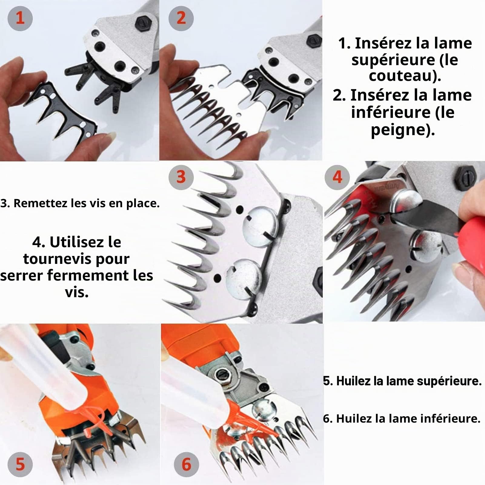 Lames de rechange pour cisailles à moutons,Coupe-laine électrique courbé à 9 dents,kit d'accessoires pour coupe-bordures pour moutons,chèvre tondeuse mouton tondeuse Lame de cisaille à mouton