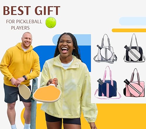 Miniatura 7 de Bolsa deportiva de pickleball con soporte para raqueta, neopreno, correa de hombro ajustable