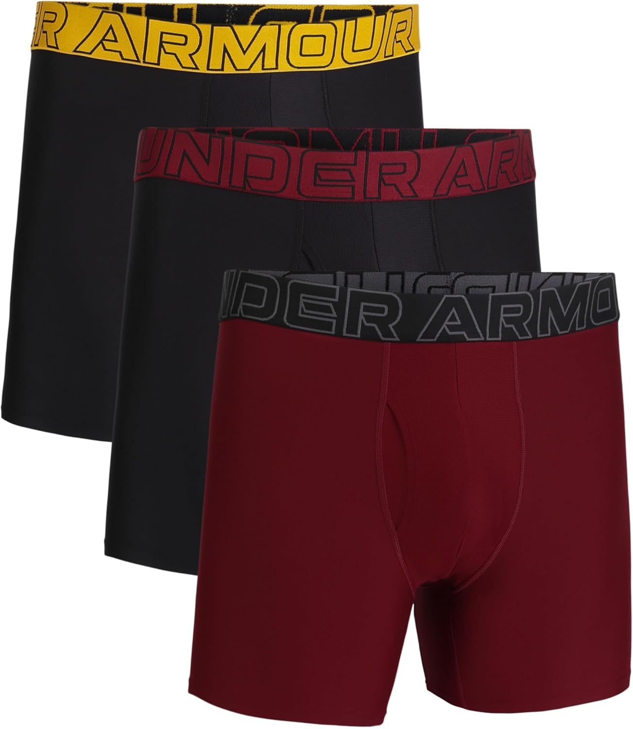 Under Armour Men's 3-pack Performance Tech Solid 6" Boxer Briefs