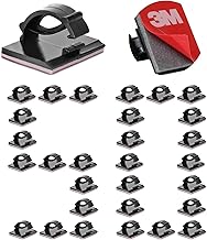 50 x Durable Adhesive Cable Clips with 3 m, Cable Management Holder, Adjustable Electric Wire Organizer for Office, Home, Car Charger (Black)