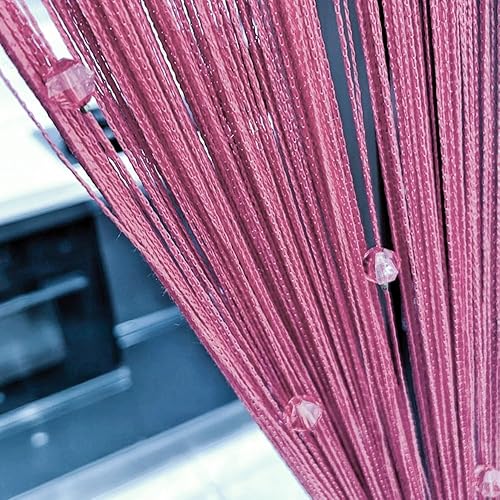 Miniatura 1 de Cortina decorativa Eve Split para puerta, ventana, pared, panel, divisora de ambientes, bodas, restaurantes, tienda de café, con cristales y borlas,