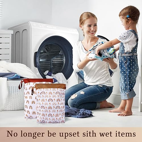 Miniatura 5 de 2 bolsas de pañales de tela para pañales impermeables reutilizables con dos bolsillos con cremallera accesorios de pañales de tela para verano