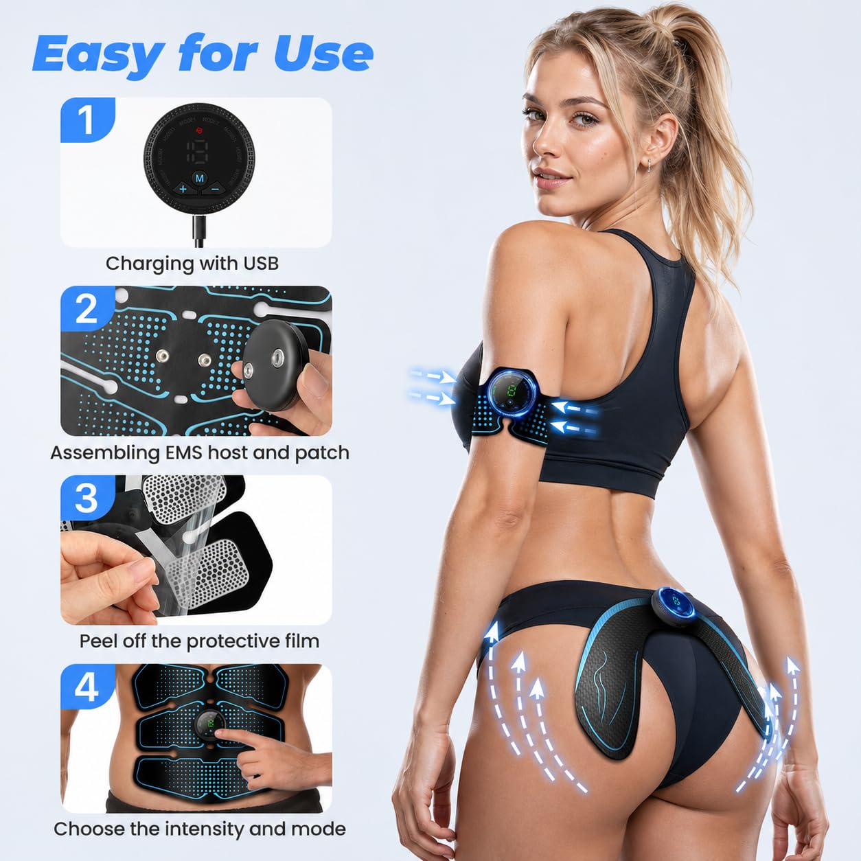 Abs Booty Muscle Toner, Stimulator for Abdomen Arms Thighs Buttocks — Amazon image 5