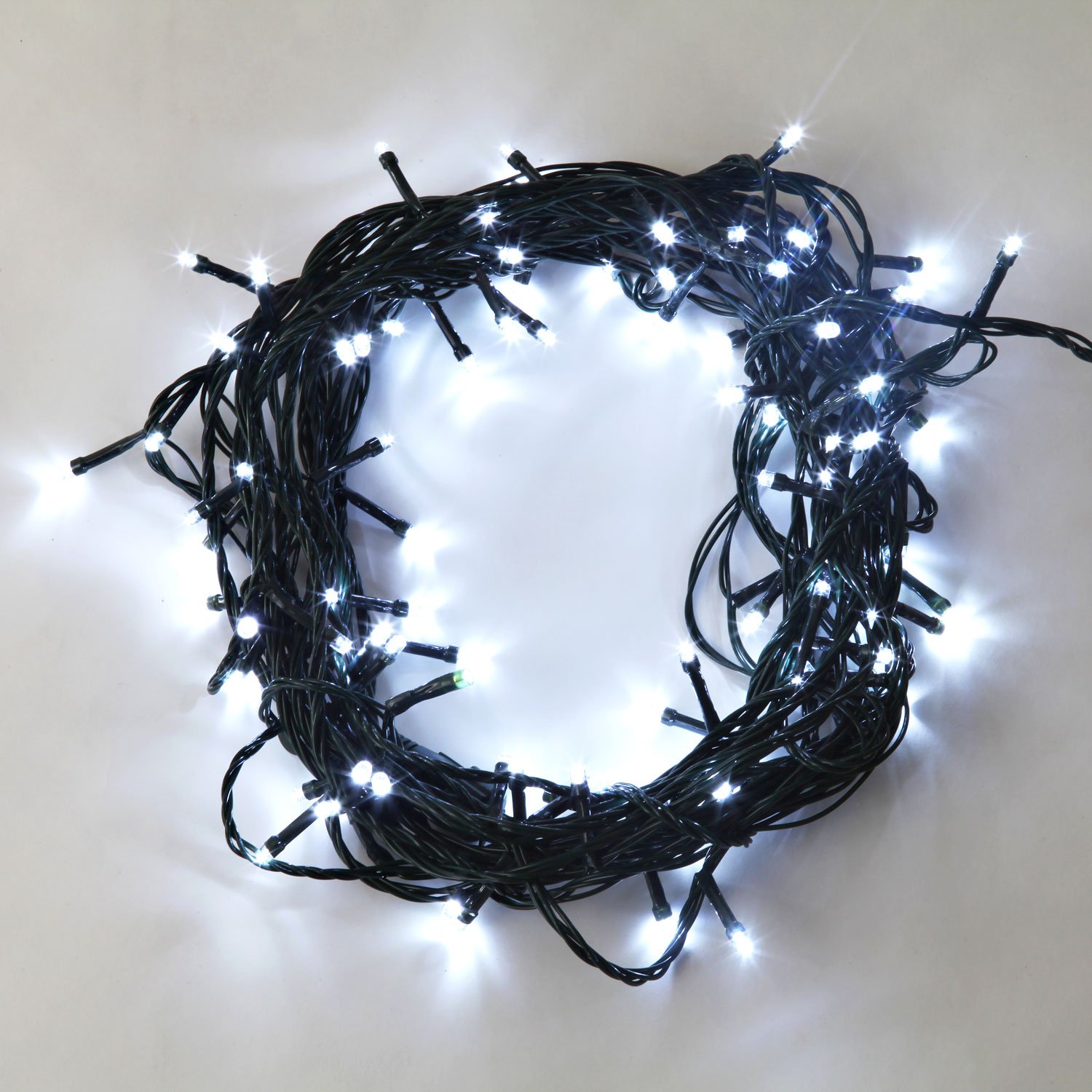 LampLust Guirlande lumineuse extensible jusqu'à 1200 LED pour intérieur ou extérieur Blanc froid 9,5 m