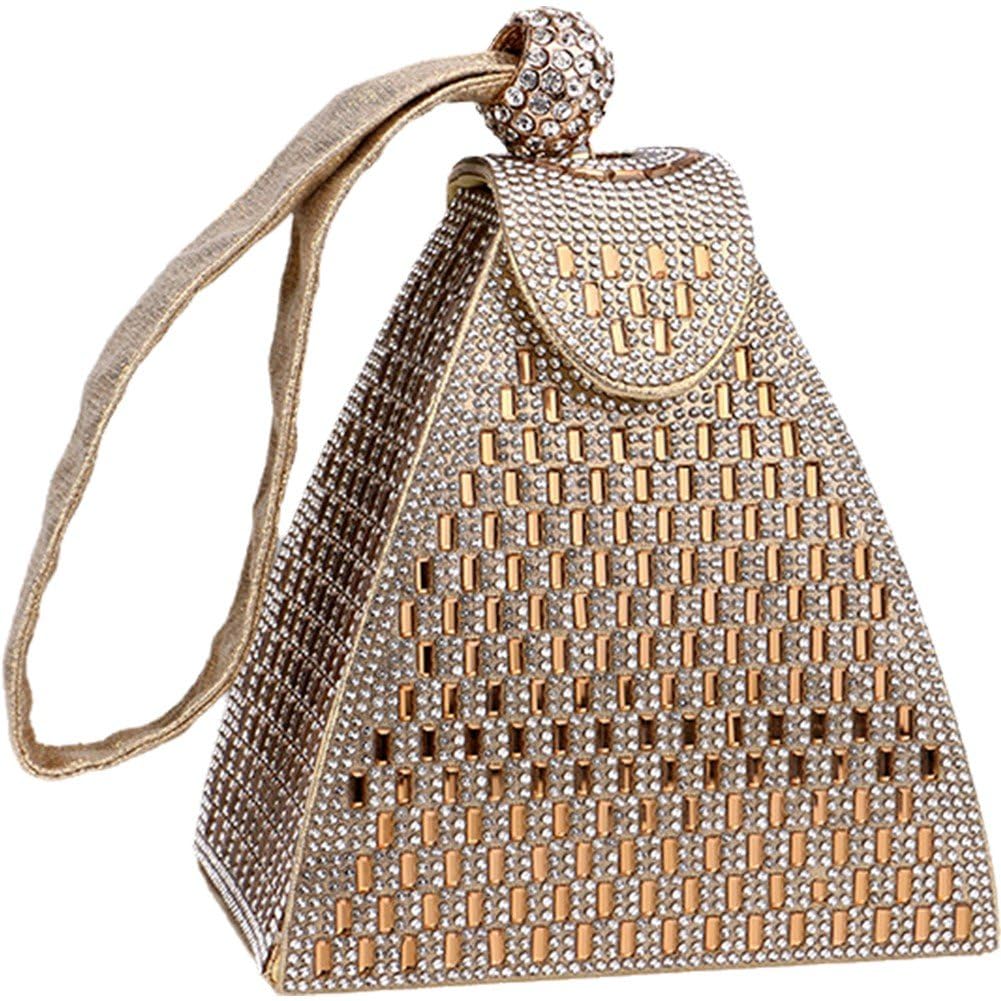 Sac de luxe de soirée en pyramide pour mariée élégante