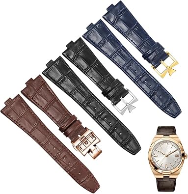 TOPBD Genuine Leather Watchband For Vacheron Constantin Series 4500V 5500V P47040 Stainless Steel Buckle 25 * 8 25 * 7 Watch Strap