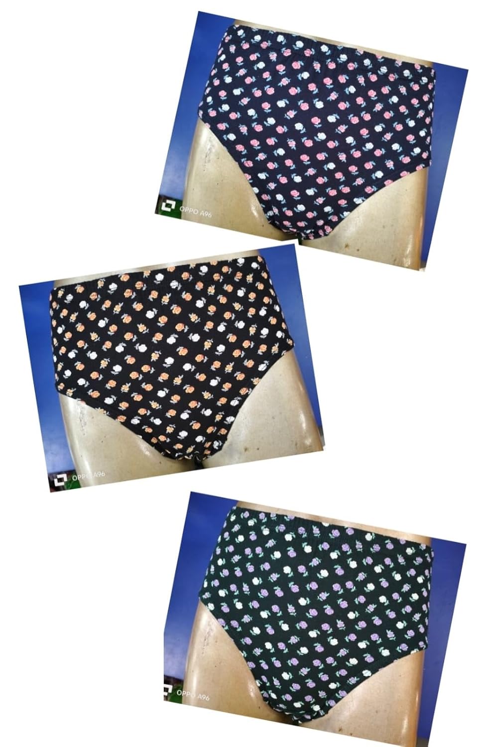 Novita Fashion Women’s High Waist Cotton Hipster Panties, Floral Print Pattern, Pure Cotton Fabric, Soft, Breathable & Comfortable Fit, Machine Washable, Ideal, Pack of 3 Novita Fashion Women’s High Waist Cotton Hipster Panties, Floral Print Pattern, Pure Cotton Fabric, Soft, Breathable & Comfortable Fit, Machine Washable, Ideal, Pack of 3