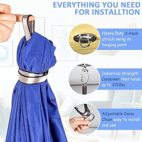 Miniatura 3 de Columpio sensorial para niños en interiores accesorios incluidos Columpio de terapia para interiores y exteriores, hamaca para niños con necesidades