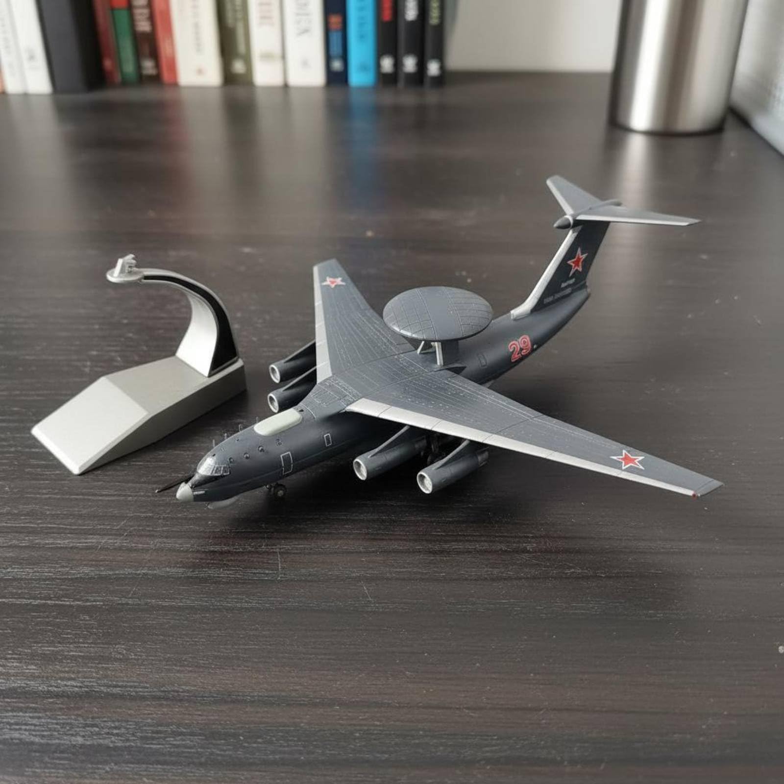 Aerei Militari Modellini Aereo da Collezione Aereo in Miniatura Riproduzione Diecast 1 200 A-50U con Dettagli Meticolosi in Lega E Plastica con Base