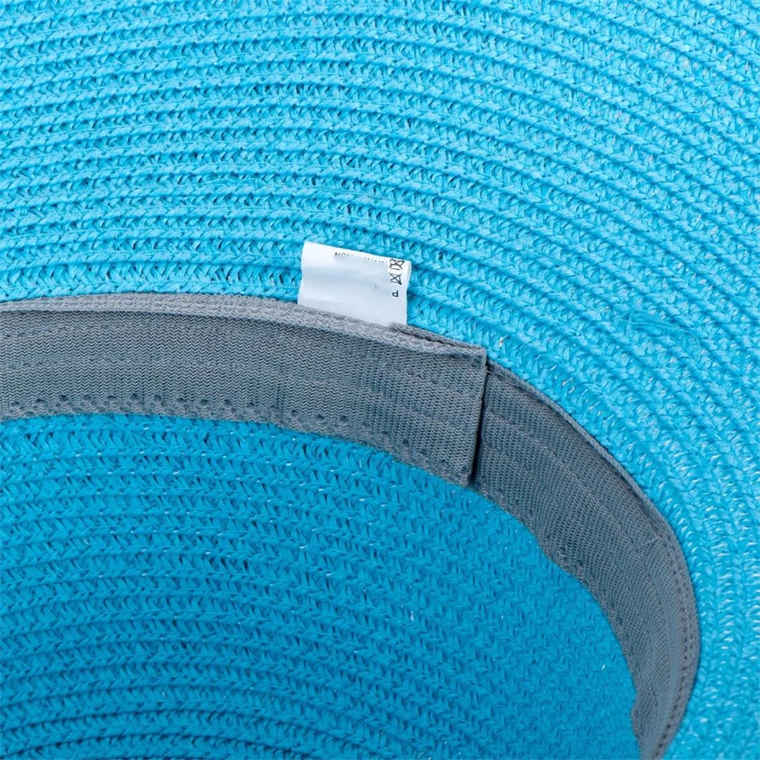 Cappello estivo da donna in paglia a tesa larga per chiesa e matrimonio