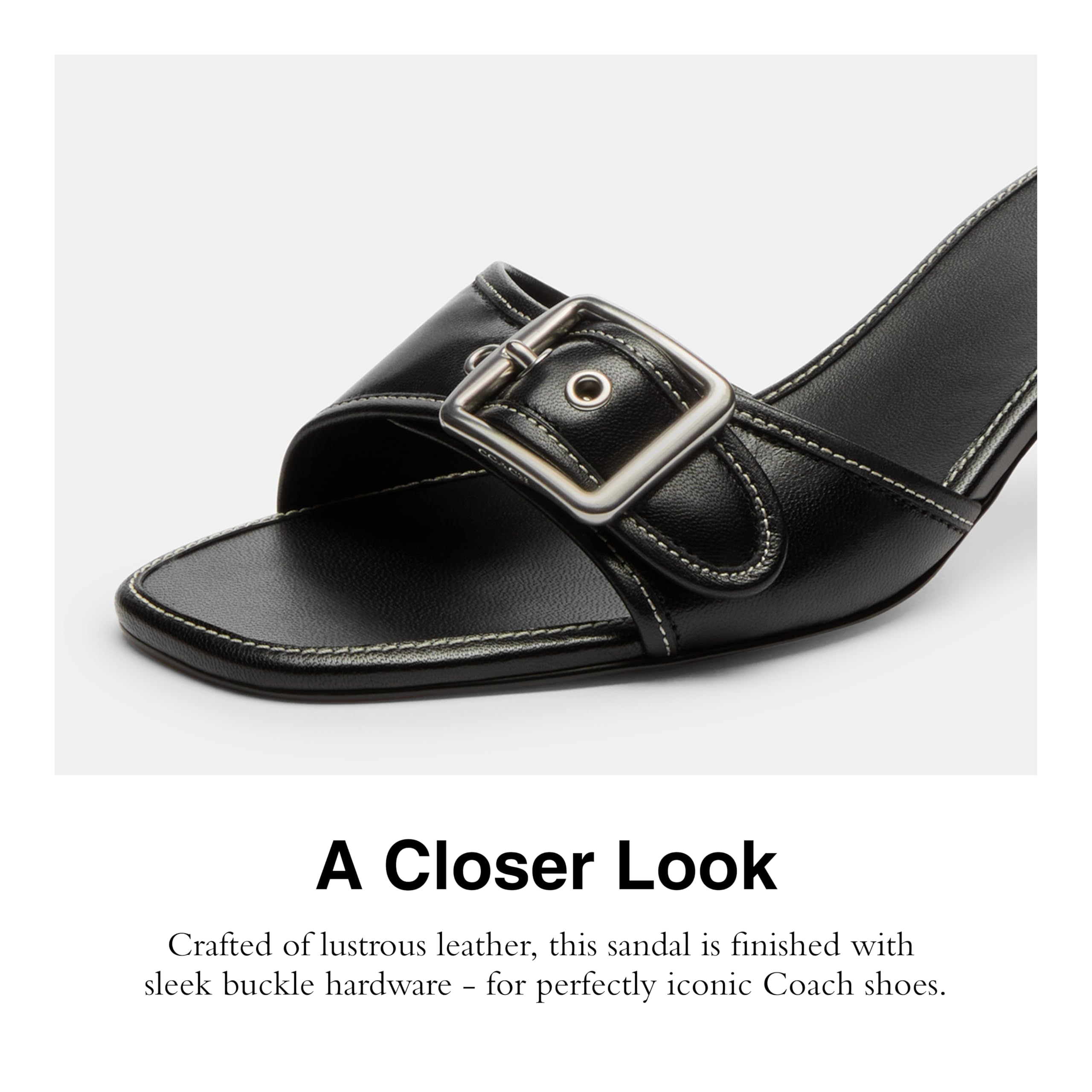 Coach Women's Margot Sandal Platform: 9.5 Black