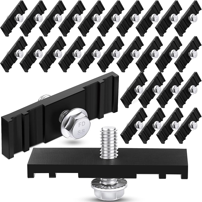 Tandefio 60 Sets Chain Link Fence Sign Mounting Bracket for Chain Link Fence Sign Clip Fastener with Bolts for Banner Display, Yard, Business, Events, Easy Installation Mounting Bracket