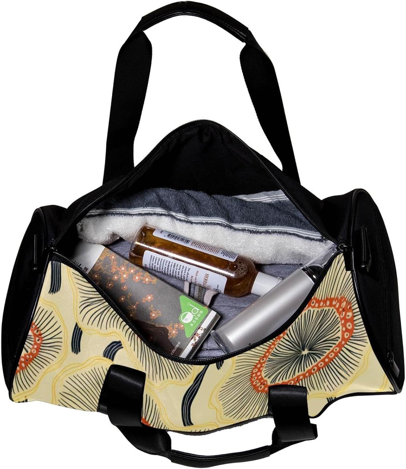 Gym Bags for Women,Duffle Bag for Travel,Floral Lotus Flower,Gym Bag for Men