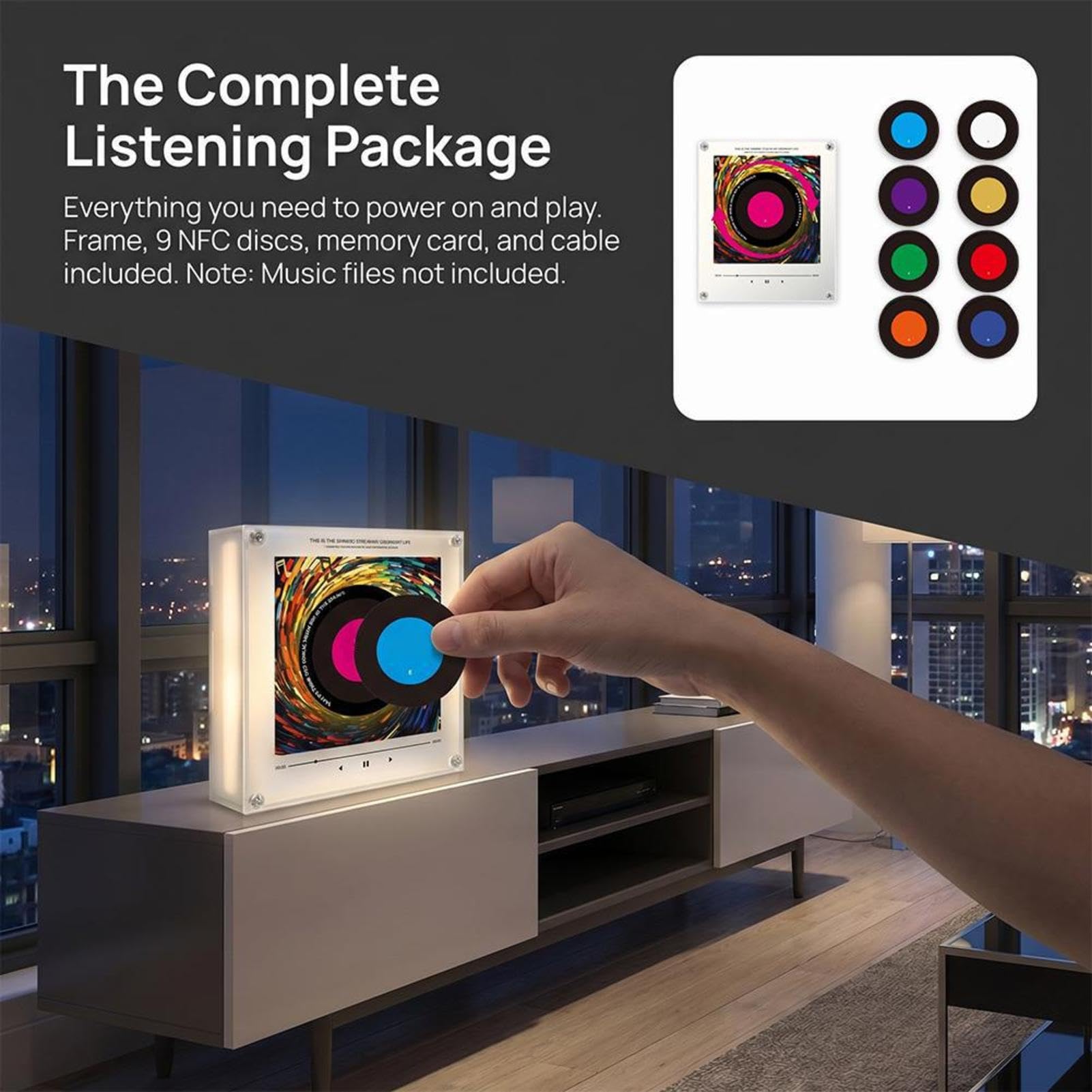 Lecteur de Musique Magnétique pour Réfrigérateur Enregistrement Audio avec | Aimant Frigo Boîte À Musique Avec Lumière Pour Cuisine Maison Appartement Lieu De Travail Fête Casier