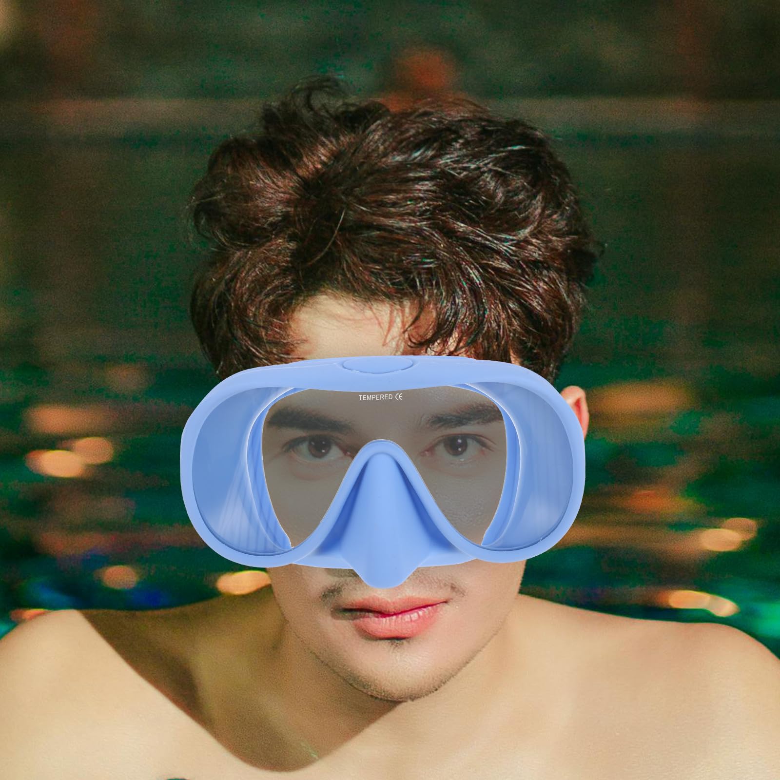 Luxshiny Máscara de Snorkel Profesional para Adultos con Diseño Plegable y Silicona Suave, Gafas de Buceo Antivaho con Estuche de Almacenamiento para Natación y Buceo