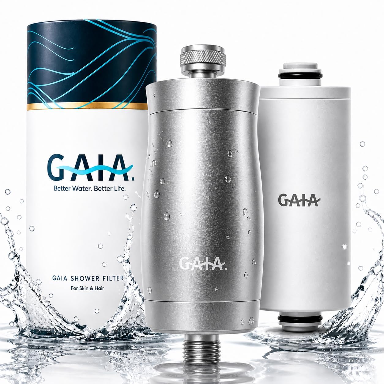 Filtro de ducha de agua dura, elimina hasta el 99% del cloro, metales pesados e impurezas, promueve la salud de la piel y el cabello, se adapta a todas las duchas (cromo)