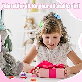 Janinka 72 Pcs Self-Hinge Plastic Hair Clips: 80s 90s Cartoon Colorful Cute Barrettes and Pins for Toddler Girls (Classic,Vibrant Color)