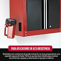 Vista 3 de VELCRO Brand Sujetadores resistentes, tiras de 4 x 2 pulgadas con adhesivo, 8 juegos, soporta 10 libras, cinta adhesiva de fuerza industrial negra