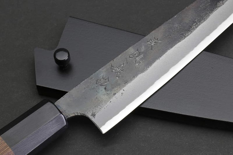Yoshihiro Aogami Super Blue High Carbon Kurouchi Petty Kiritsuke Utility Knife (6'' (150mm) & No Saya)