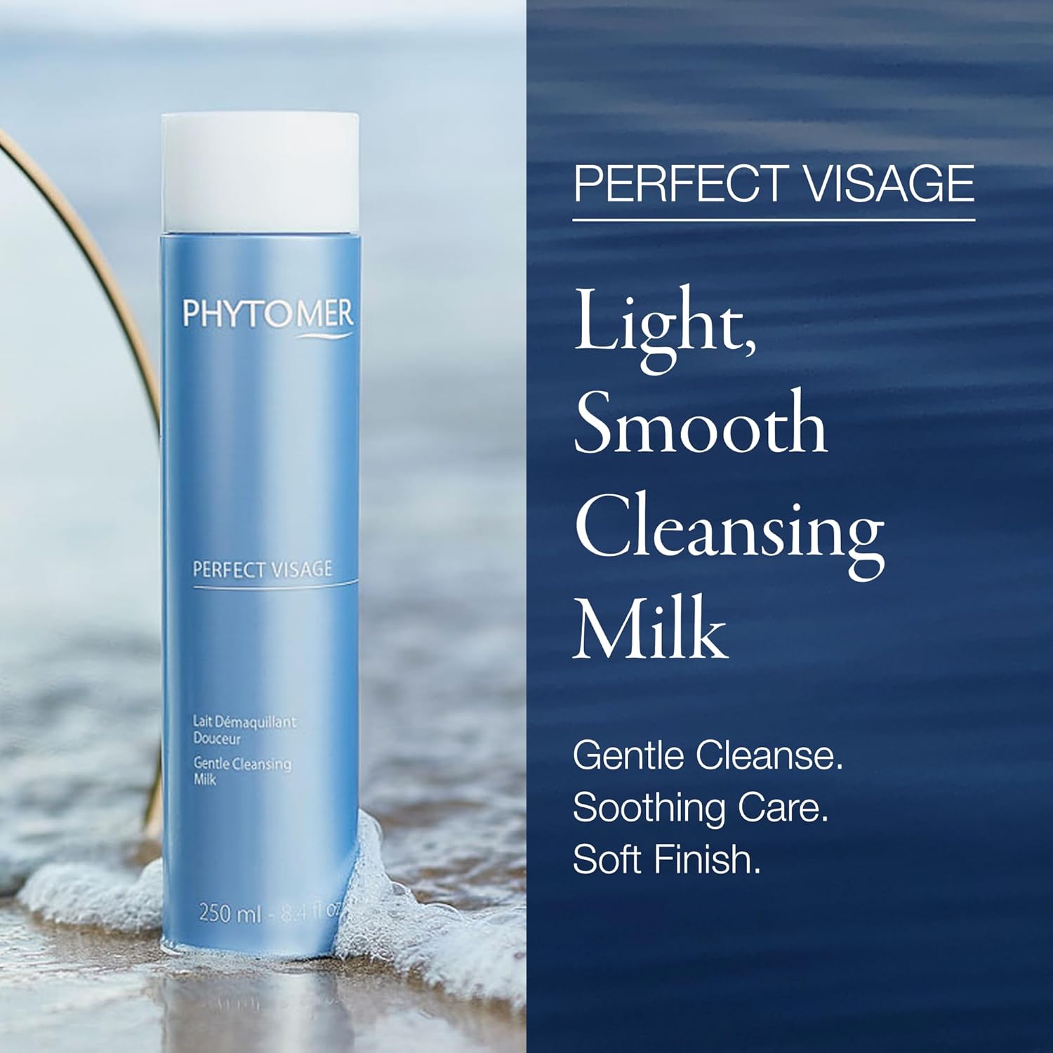 Phytomer Perfect Visage Gentle Cleansing Milk | Moisturzing Daily Face Cleanser & Makeup Remover | Sustainable & Eco-Friendly Skincare | 250ml - Image 2