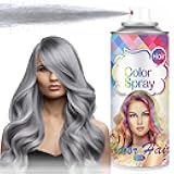 Temporary Hair Color Spray for Women and Kids, One-Time Use Hair Color Wax, Washable Disposable Natural Hair Spray Hair Strong Style for Party, Hollowen, Cosplay (Gray, 120ML)