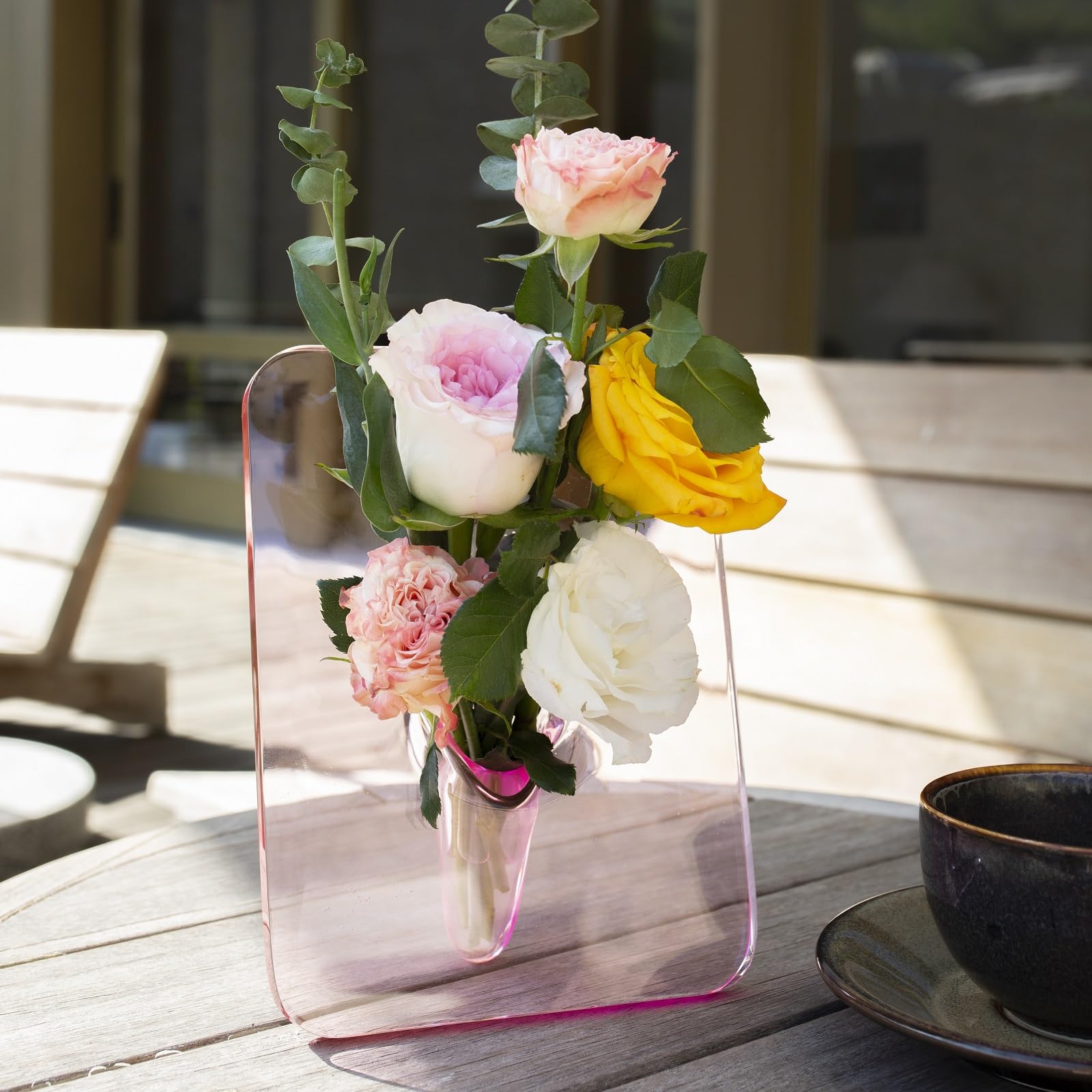 Vaso In Plastica Trasparente Policarbonato Per Una Rosa – Altezza 15,2 Cm, Infrangibile E Resistente Come Vetro - 4