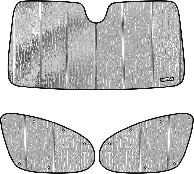 Windshield & Side Sunshade for Ford Transit (2015-2026) | Thick Foam Armor Custom Fit Cab Set (Front + Sides)