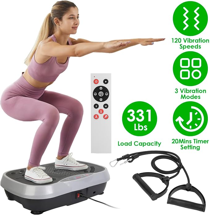 Plataforma vibratoria para todo el cuerpo con control remoto miniatura 2