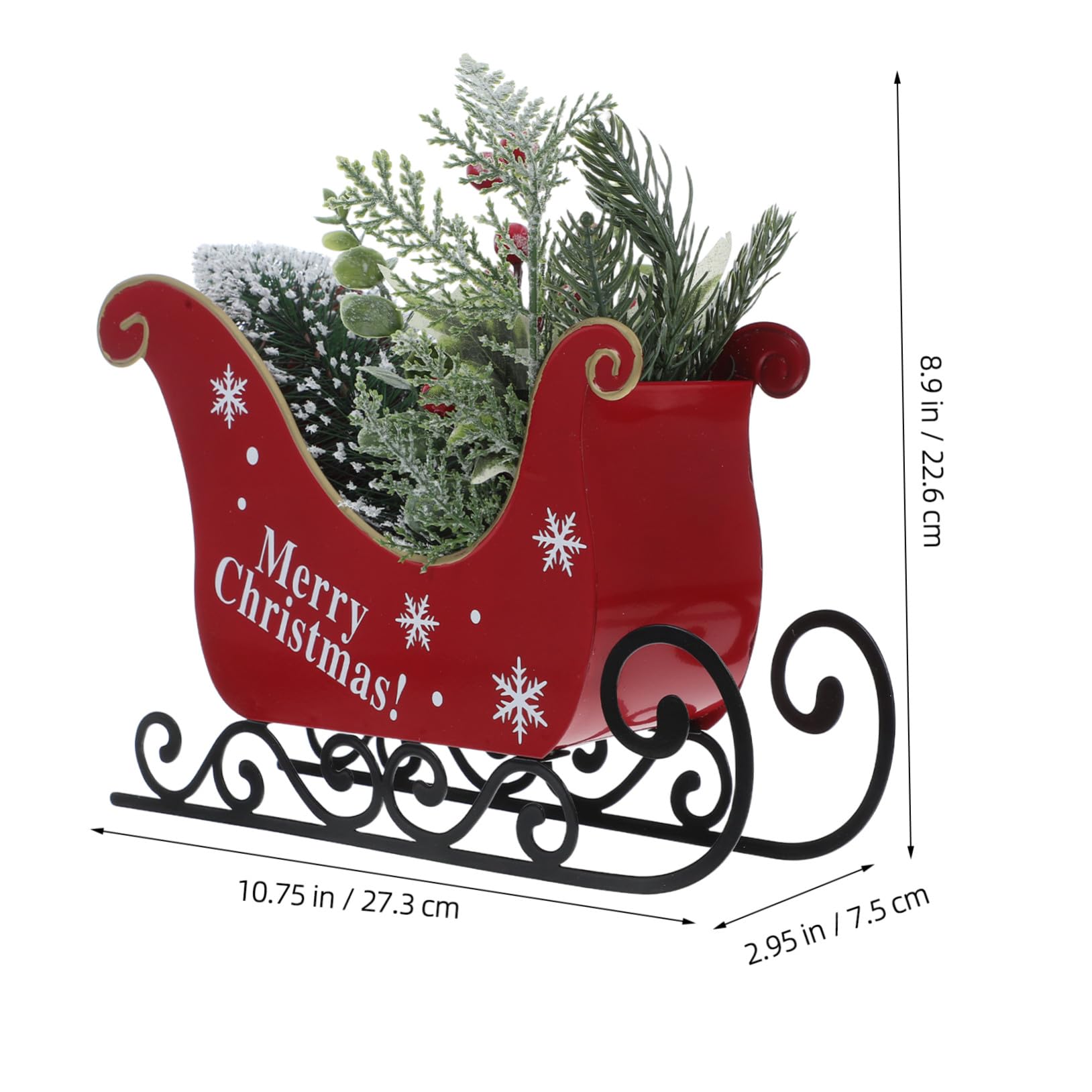Decoración Mesa Navidad de Hierro Ornamentación Navideña para Interior Centro de Mesa Festivo Hogar