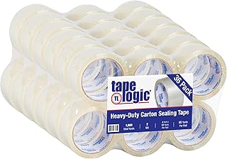 Aviditi Tape Logic 2 Inch x 55 Yard 2.0 Mil Clear, Heavy Duty Acrylic Packing Tape, 36 Pack, Perfect for Packing, Shipping, Moving, Home and Office