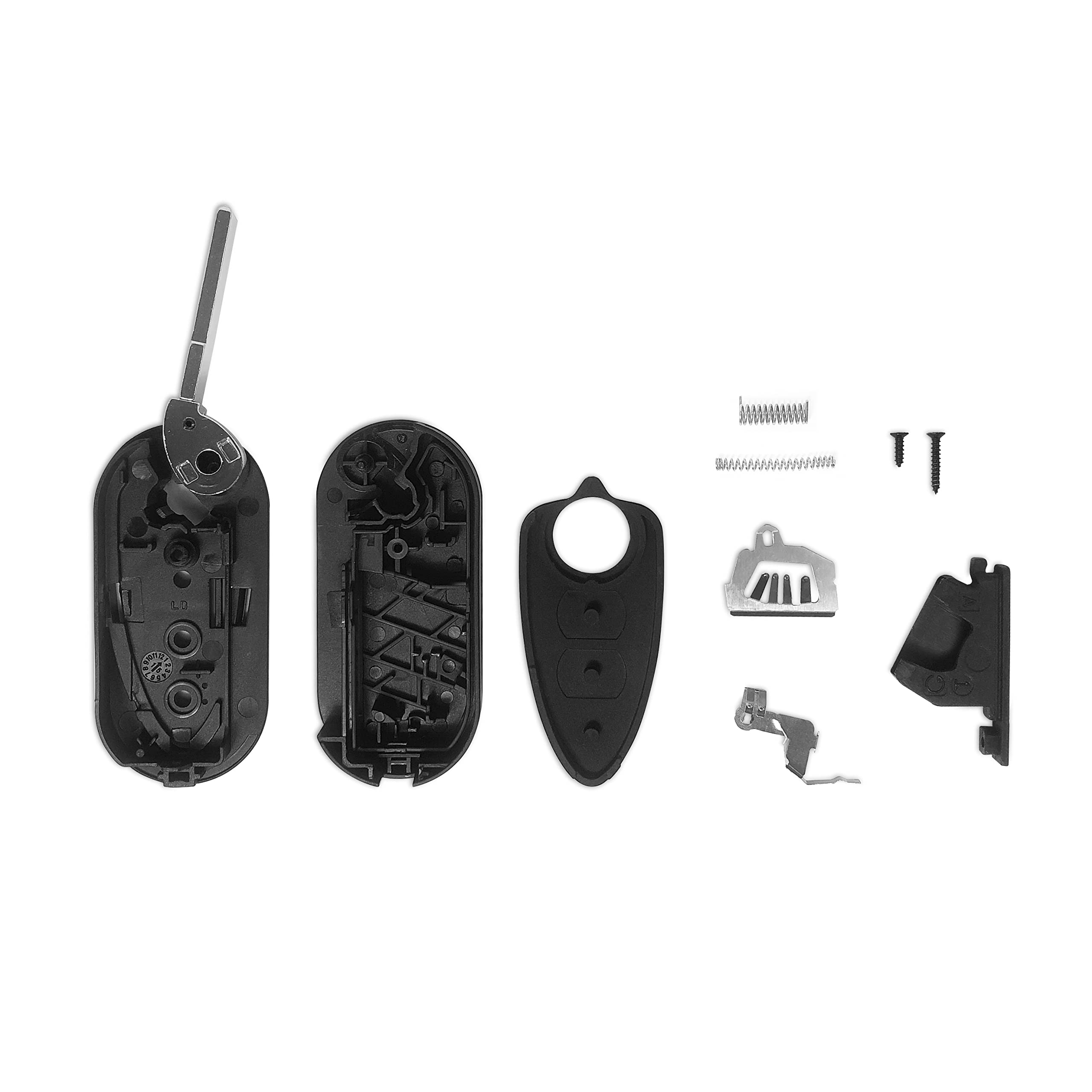 KASER Coque Clé Télécommande Plip Alfa Romeo Mito Giulietta 159 Brera Avec Porte-Clés Cuir