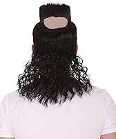 Vista 3 de Halloween Party Online HPO 70s 80s teclado animación punk rock peluca, negro HM-122