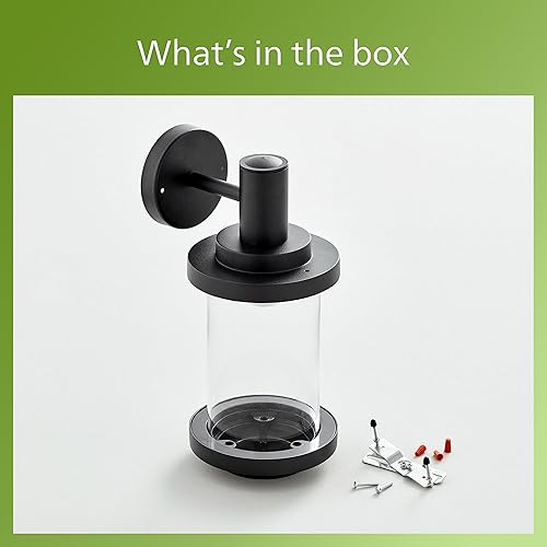 Miniatura 5 de PHILIPS LED Farol redondo de pared para exteriores, 1 unidad, color blanco brillante (3000 K) 650 lúmenes (11 W  50 W), resistente a la intemperie