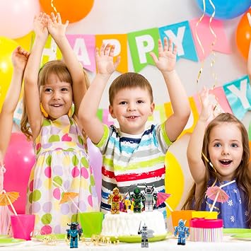 Robl 6 Pcs Action Figures, Figures Cake Toppers Toys Figure Cute Model Toy Set Cake Decorations Party Decorations Birthday Kid for Boys Girls Children