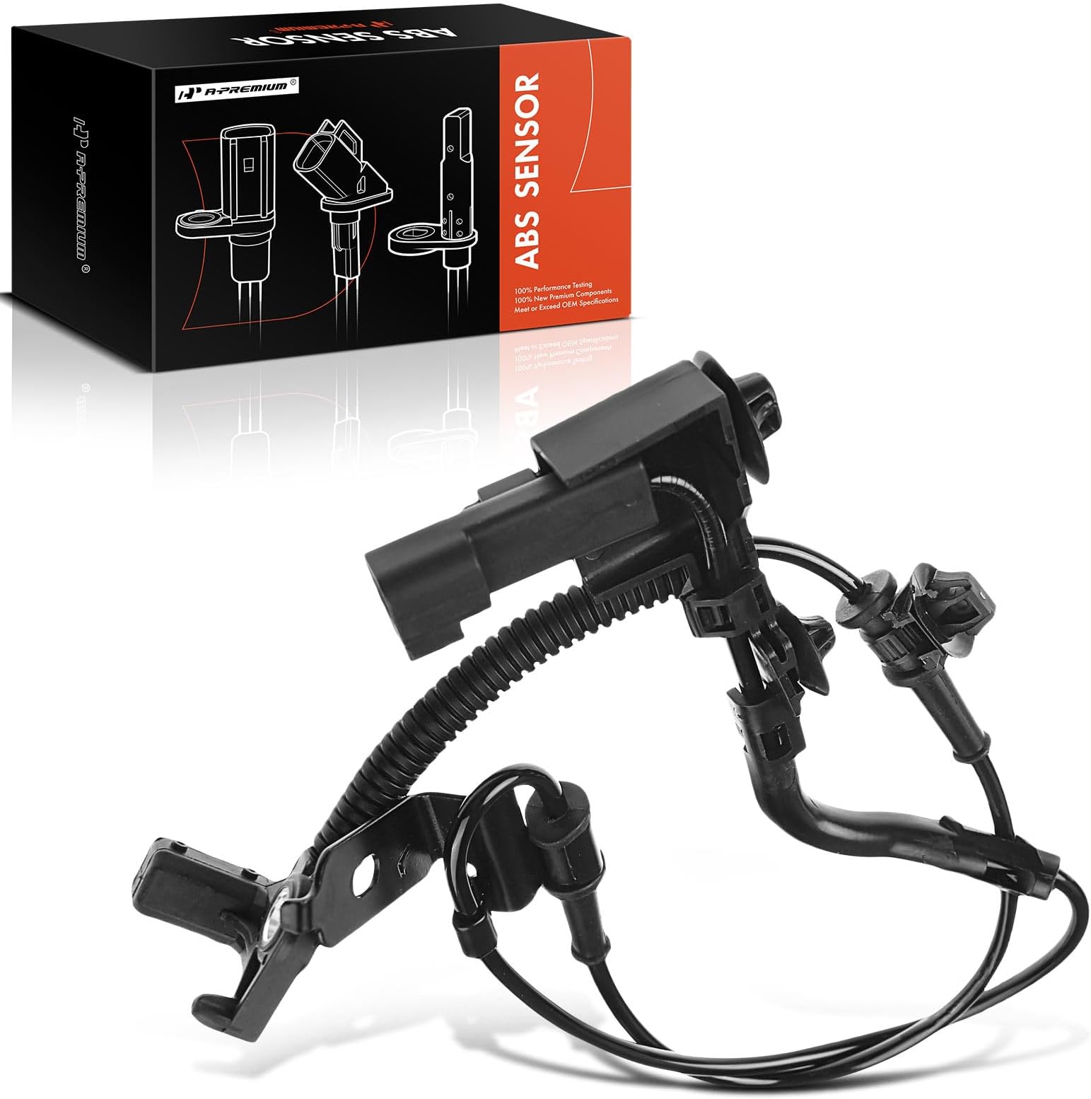 A-Premium ABS Wheel Speed Sensor - Compatible With Honda Ridgeline 2006-2014 V6 3.5L (Front Passenger Side)