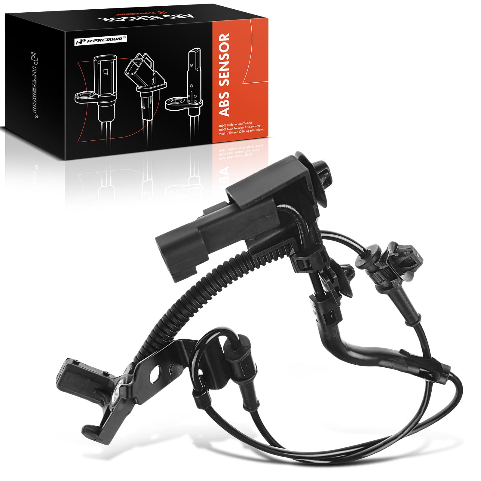 A-Premium ABS Wheel Speed Sensor Compatible with Ford, Lincoln & Mercury Models - Fusion 2006/2008/2010-2012, MKZ 2007-2012, Zephyr 2006, Milan 2006-2011 - Front Left Driver Side, Replace# AE5Z2C205B