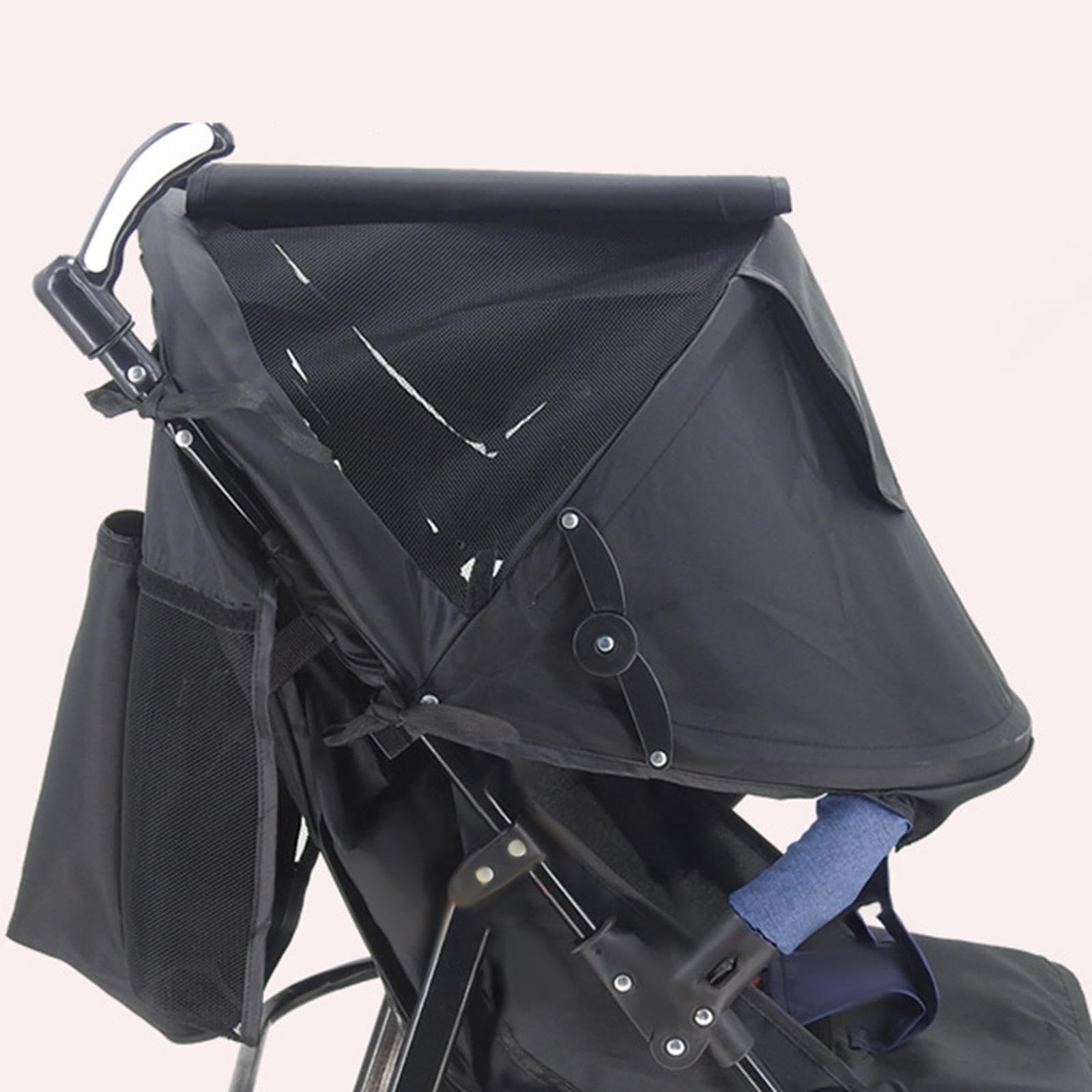 Baoblaze parasole passeggino Parabrezza traspirante Protezione solare regolabile per passeggiate all'aperto Tettuccio universale per passeggino, Parte superiore staccabile