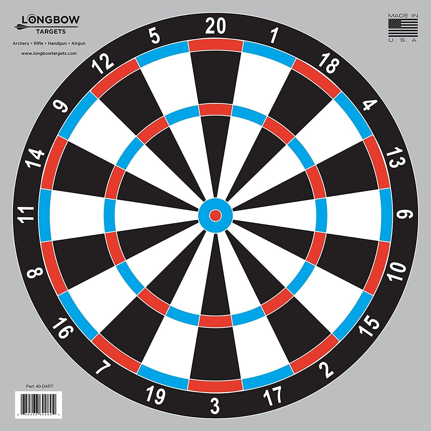Dart Face Archery Target 40cm by Longbow