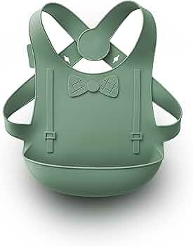 Bavaglino In Silicone Per Neonato - Con Chiusura A X E Tasca | Impermeabile E Morbido - Foto 12